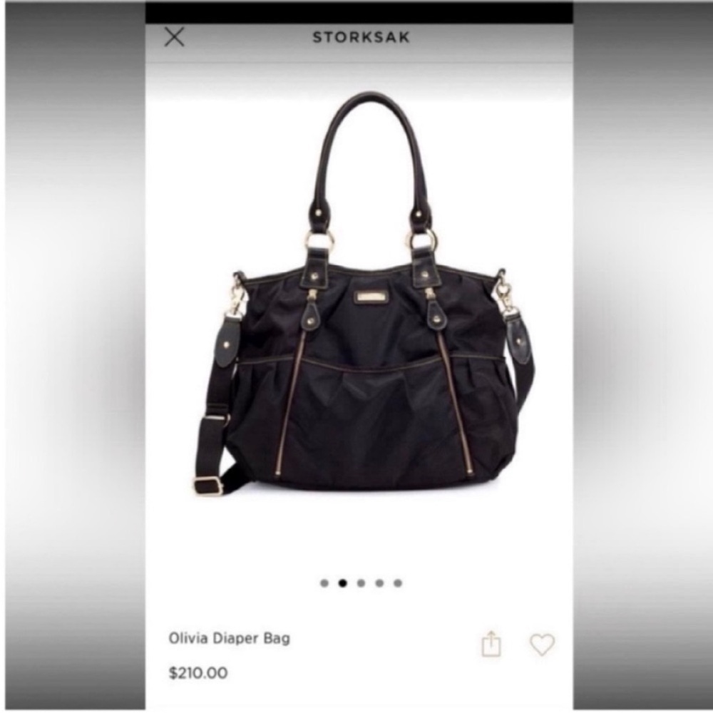 Storksak Bag Olivia Baby Bag Diaper Bag Black - Picture 2 of 10